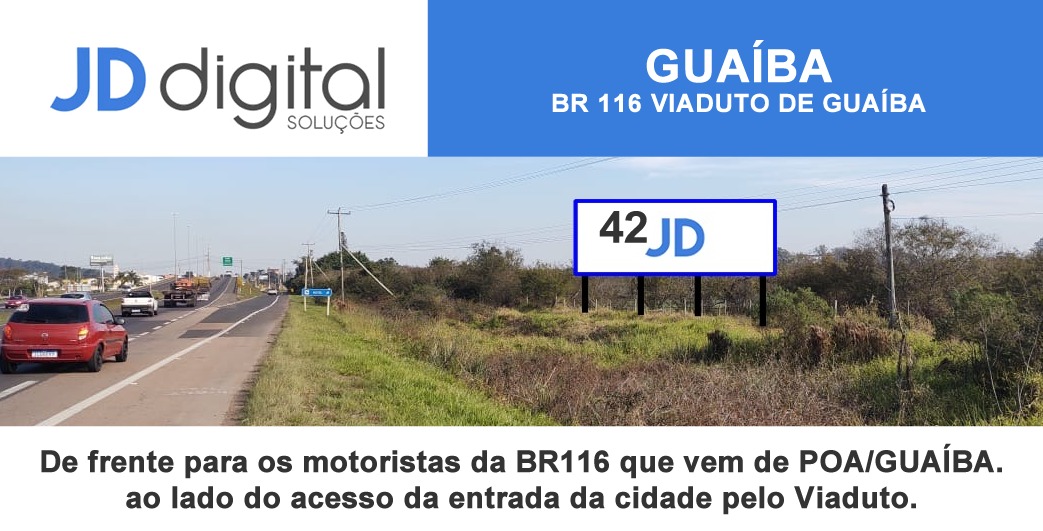 Resultado com mídia exterior - outdoor 10 JD Digital Comunicação Guaíba