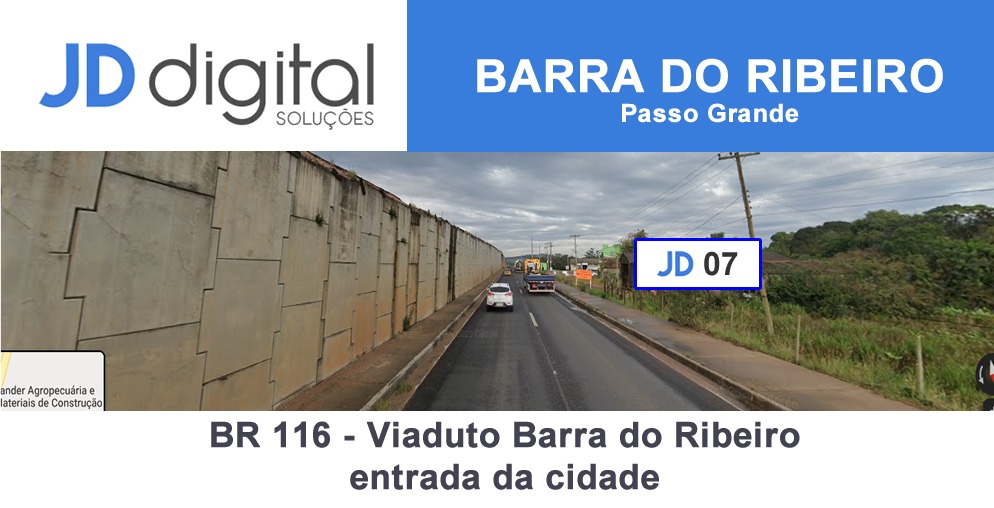 Sua mensagem em grande formato - outdoor 19 JD Digital Comunicação Guaíba