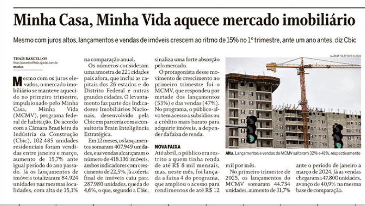 Reportagem sobre valorização e demanda por imóveis
